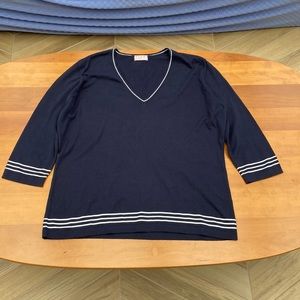 Thomas Pink Cotton Sweater Navy Size XL.